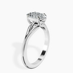 2.99 ct. oval Cynthia Split Shank Ring in platinum standing product image one