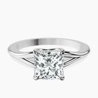 Platinum Cynthia Split Shank Lab Diamond Ring front image