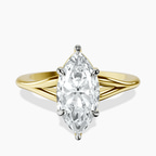 18kt Yellow Gold Cynthia Split Shank Lab Diamond Ring front image