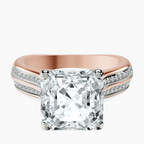 14kt Rose Gold Sandra Side Stone Lab Diamond Ring front image