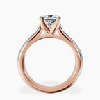 18ct Rose Gold Sandra Side Stone Lab Diamond Ring side right image one