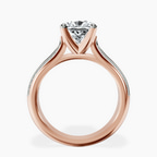 18kt Rose Gold Sandra Side Stone Lab Diamond Ring side right image one
