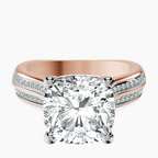18kt Rose Gold Sandra Side Stone Lab Diamond Ring front image