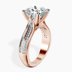 18kt Rose Gold Sandra Side Stone Lab Diamond Ring standing product image one