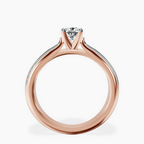 10kt Rose Gold Sandra Side Stone Lab Diamond Ring side right image one