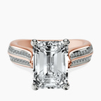 14kt Rose Gold Sandra Side Stone Lab Diamond Ring front image