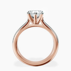 18ct Rose Gold Sandra Side Stone Lab Diamond Ring side right image one