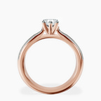 10kt Rose Gold Sandra Side Stone Lab Diamond Ring side right image one