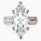18kt Rose Gold Sandra Side Stone Lab Diamond Ring front image