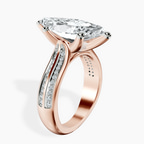 18kt Rose Gold Sandra Side Stone Lab Diamond Ring standing product image one