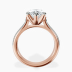 18kt Rose Gold Sandra Side Stone Lab Diamond Ring side right image one
