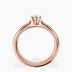 10kt Rose Gold Sandra Side Stone Lab Diamond Ring side right image one