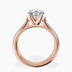 14kt Rose Gold Sandra Side Stone Lab Diamond Ring side right image one