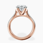 18kt Rose Gold Sandra Side Stone Lab Diamond Ring side right image one