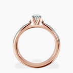 14kt Rose Gold Sandra Side Stone Lab Diamond Ring side right image one