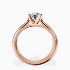 14kt Rose Gold Sandra Side Stone Lab Diamond Ring side right image one