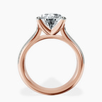 18kt Rose Gold Sandra Side Stone Lab Diamond Ring side right image one