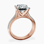 14kt Rose Gold Sandra Side Stone Lab Diamond Ring side right image one