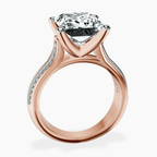14kt Rose Gold Sandra Side Stone Lab Diamond Ring side right image one