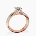 14kt Rose Gold Sandra Side Stone Lab Diamond Ring side right image one