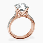 18kt Rose Gold Sandra Side Stone Lab Diamond Ring side right image one