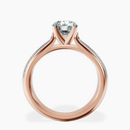 18kt Rose Gold Sandra Side Stone Lab Diamond Ring side right image one