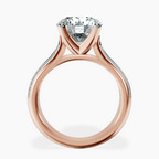 18kt Rose Gold Sandra Side Stone Lab Diamond Ring side right image one