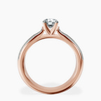 10kt Rose Gold Sandra Side Stone Lab Diamond Ring side right image one