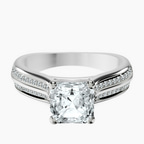 Platinum Sandra Side Stone Lab Diamond Ring front image