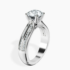 Platinum Sandra Side Stone Lab Diamond Ring standing product image one