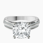 Platinum Sandra Side Stone Lab Diamond Ring front image