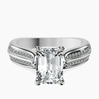 Platinum Sandra Side Stone Lab Diamond Ring front image