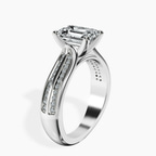 Platinum Sandra Side Stone Lab Diamond Ring standing product image one
