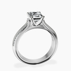 Platinum Sandra Side Stone Lab Diamond Ring side right image one
