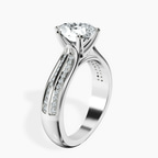 Platinum Sandra Side Stone Lab Diamond Ring standing product image one