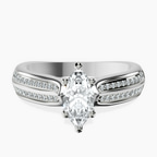 Platinum Sandra Side Stone Lab Diamond Ring front image