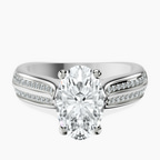 Platinum Sandra Side Stone Lab Diamond Ring front image