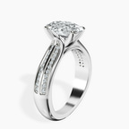 Platinum Sandra Side Stone Lab Diamond Ring standing product image one