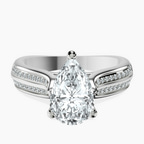 Platinum Sandra Side Stone Lab Diamond Ring front image