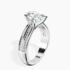 Platinum Sandra Side Stone Lab Diamond Ring standing product image one