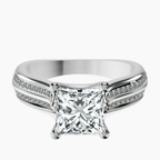 Platinum Sandra Side Stone Lab Diamond Ring front image