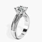 Platinum Sandra Side Stone Lab Diamond Ring standing product image one