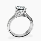 Platinum Sandra Side Stone Lab Diamond Ring side right image one