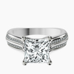 Platinum Sandra Side Stone Lab Diamond Ring front image