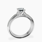 Platinum Sandra Side Stone Lab Diamond Ring side right image one