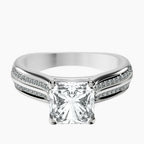 Platinum Sandra Side Stone Lab Diamond Ring front image