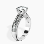 Platinum Sandra Side Stone Lab Diamond Ring standing product image one