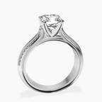 Platinum Sandra Side Stone Lab Diamond Ring side right image one