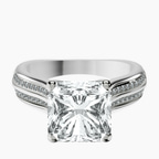 Platinum Sandra Side Stone Lab Diamond Ring front image