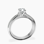 Platinum Sandra Side Stone Lab Diamond Ring side right image one